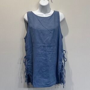 Rachel Zoe Blue Sleeveless Tunic Top